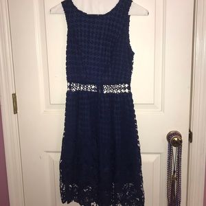 Lace Navy Dress